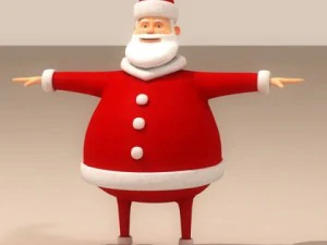 santa claus cartoon character 3D Model