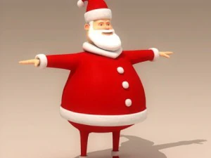santa claus cartoon character 3D Model