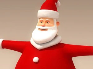 santa claus cartoon character 3D Model