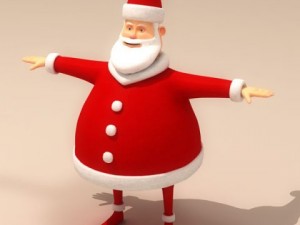 santa claus cartoon character Modèle 3D