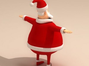 santa claus cartoon character Modèle 3D