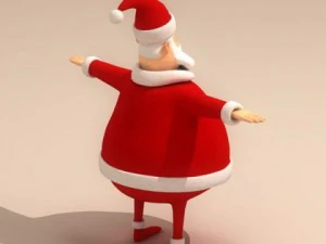 santa claus cartoon character 3D Model