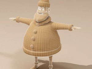 santa claus cartoon character Modèle 3D