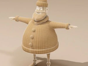 santa claus cartoon character 3D Model