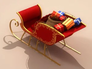 tren&oacute; do papai noel Modelo 3D