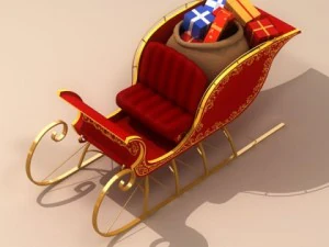 tren&oacute; do papai noel Modelo 3D