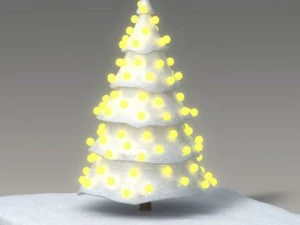toon snow tree 3D Model