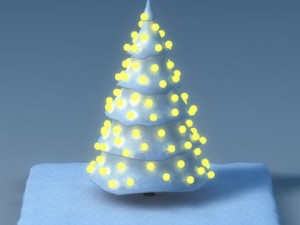toon snow tree Modelo 3D
