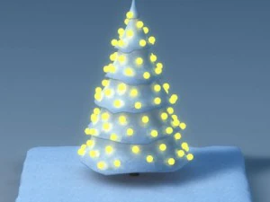 toon snow tree 3D Model