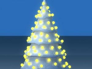 toon snow tree Modelo 3D