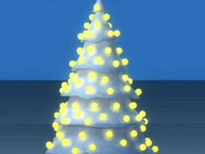 toon snow tree 3D Model