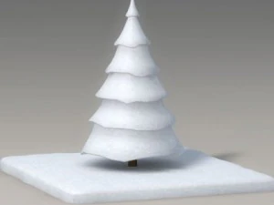 toon snow tree 3D Model