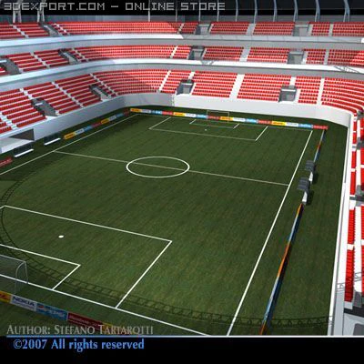soccer stadium 3D Model .c4d .max .obj .3ds .fbx .stl .blend 