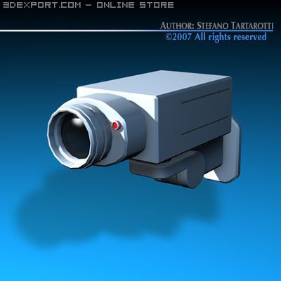 security camera Modello 3D .c4d .max .obj .3ds .fbx .stl .blend 