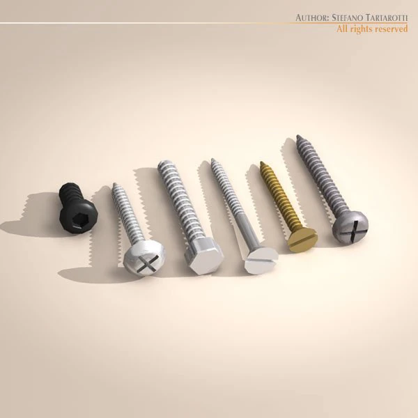 screws 3D Model .c4d .max .obj .3ds .fbx .stl .blend