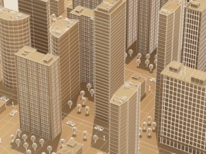 city on river 3D Model