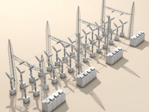 electrical substation elements Modèle 3D