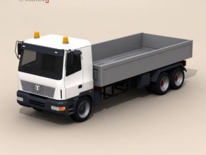 truck low boards deck 3D Model