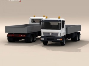 truck low boards deck Modelo 3D