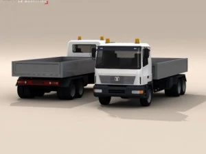 truck low boards deck 3D Model