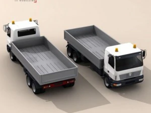 truck low boards deck 3D Model