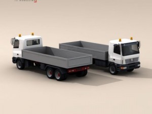 truck low boards deck Modelo 3D