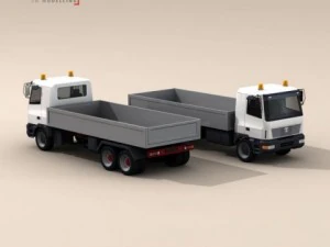 truck low boards deck 3D Model