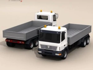 truck low boards deck 3D Model