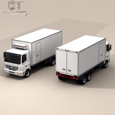 truck fridge Modelo 3D .c4d .max .obj .3ds .fbx .stl .blend 