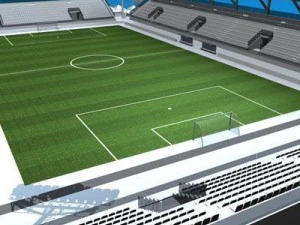 soccer stadium med 3D Model