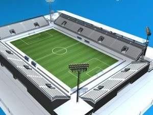 soccer stadium med 3D Model