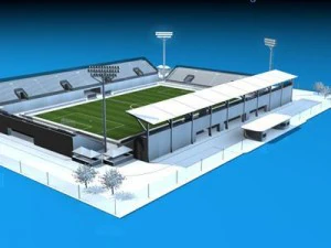 soccer stadium med 3D Model