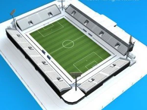 soccer stadium med 3D Model