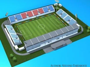 soccer stadium med 3D Model