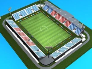 soccer stadium med 3D Model