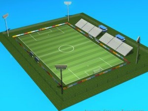 soccer field 3D Model