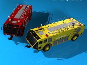 airport firetruck 3D मॉडल