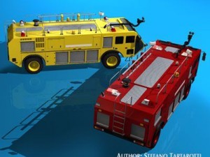 airport firetruck 3D मॉडल