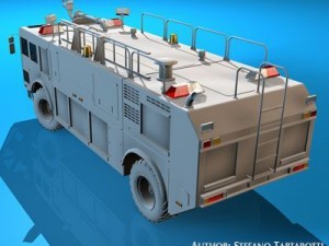 airport firetruck 3D मॉडल