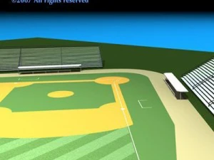 Baseballfeld 3D Modell