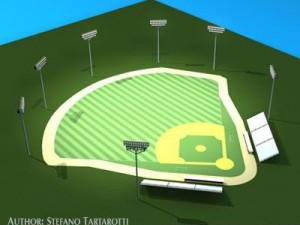 baseball field Modelo 3D