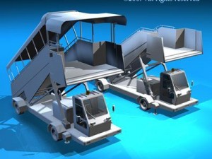 airport stairs vehicle Modello 3D