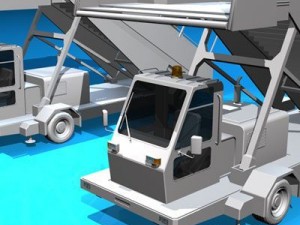 airport stairs vehicle Modello 3D