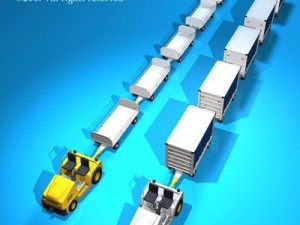 airport baggage trailer 3D Model