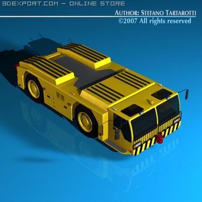airport tow tractor 3D Модель .c4d .max .obj .3ds .fbx .stl .blend 