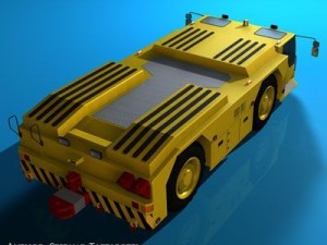 airport tow tractor 3D Модель