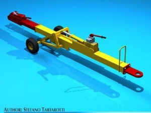 airport tow bar Model 3D