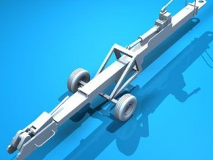 airport tow bar Model 3D