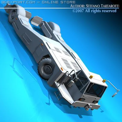 airport tow tractor2 3D Model .c4d .max .obj .3ds .fbx .stl .blend