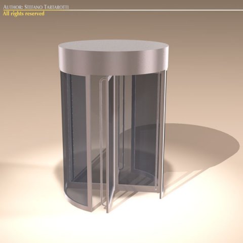 revolving door Model 3D .c4d .max .obj .3ds .fbx .stl .blend